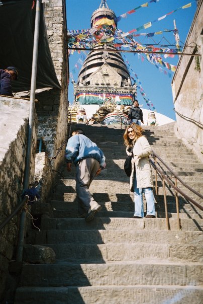 La estupa budista Swayanbunath en Katmandú